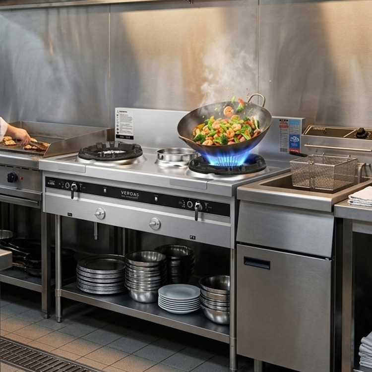 Range Commercial Kitchen - 코-레스토랑 주방용품, 스테인리스 스틸 재질의 듀얼